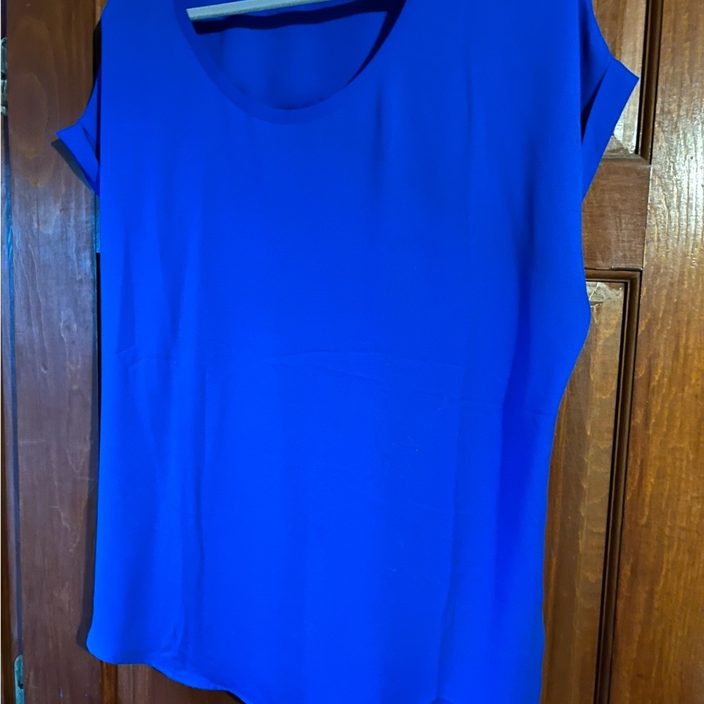 Pleione Royal blue cap sleeve  top in xl
